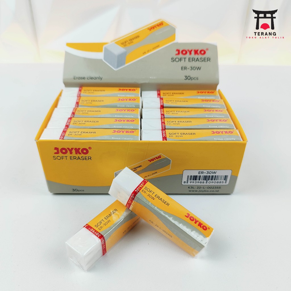 

Satuan Penghapus Joyko Panjang Besar Putih Soft Eraser Stip Clearly Black ER-30W