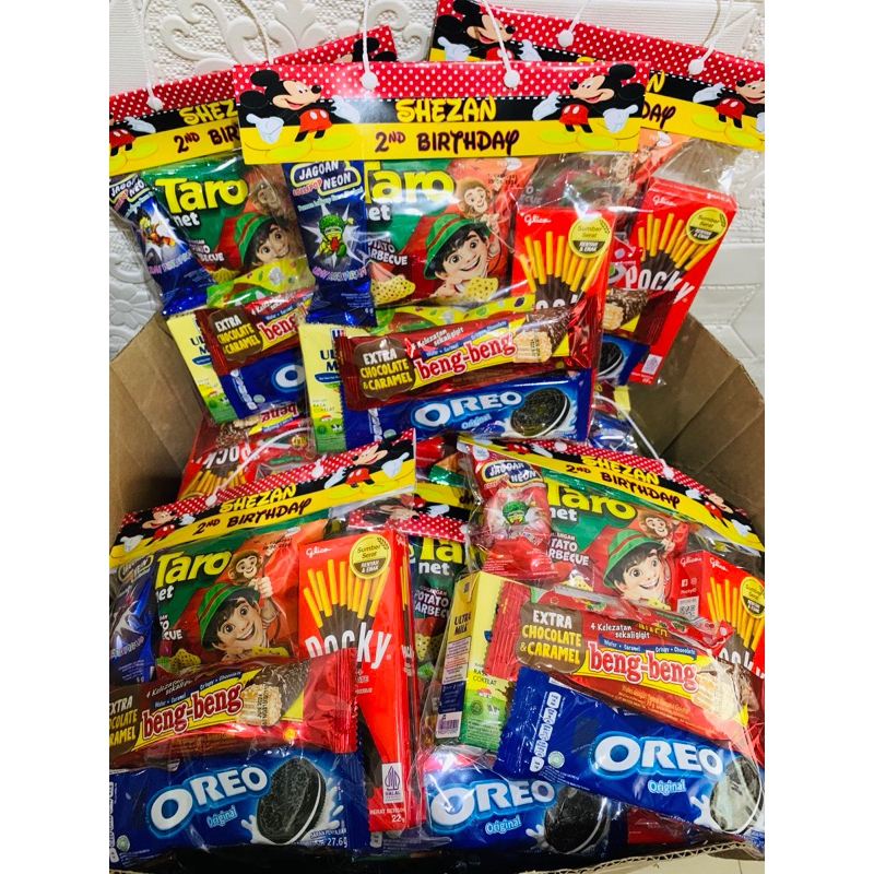 

Paket snack ulang tahun anak murah/ souvenir ulang tahun