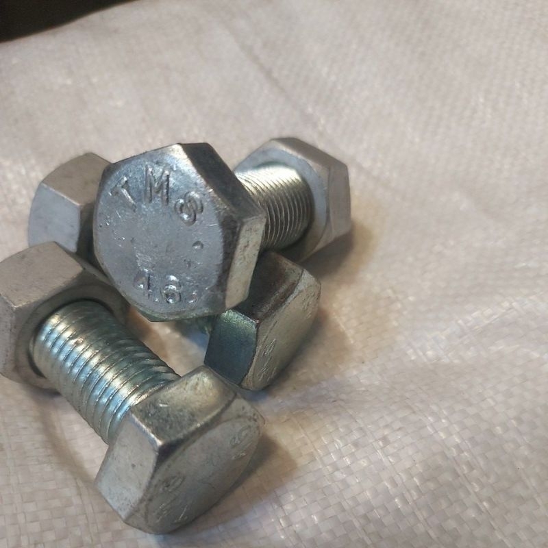 BMP Baut Murah M20x60 Kunci 30 Baut Mur Putih M20x60