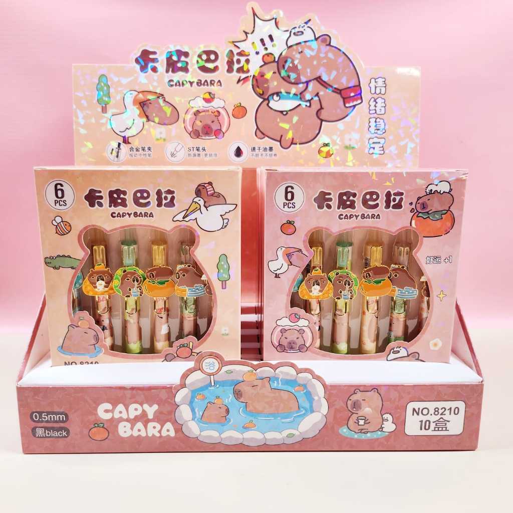 

Pulpen penggaris air dan buku CAPYBARA