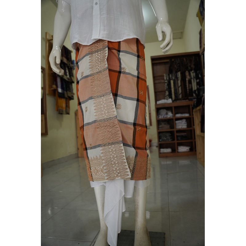 Saput Endek Semi Songket Kuning