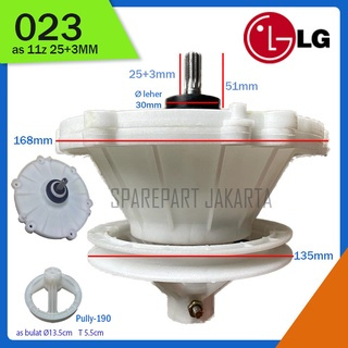 SPAREPART JAKARTA- gearbox LG 2 tabung, gigi 11 WGBX-023/ mesin cuci 1 tabung 2 tabung/ front loadin