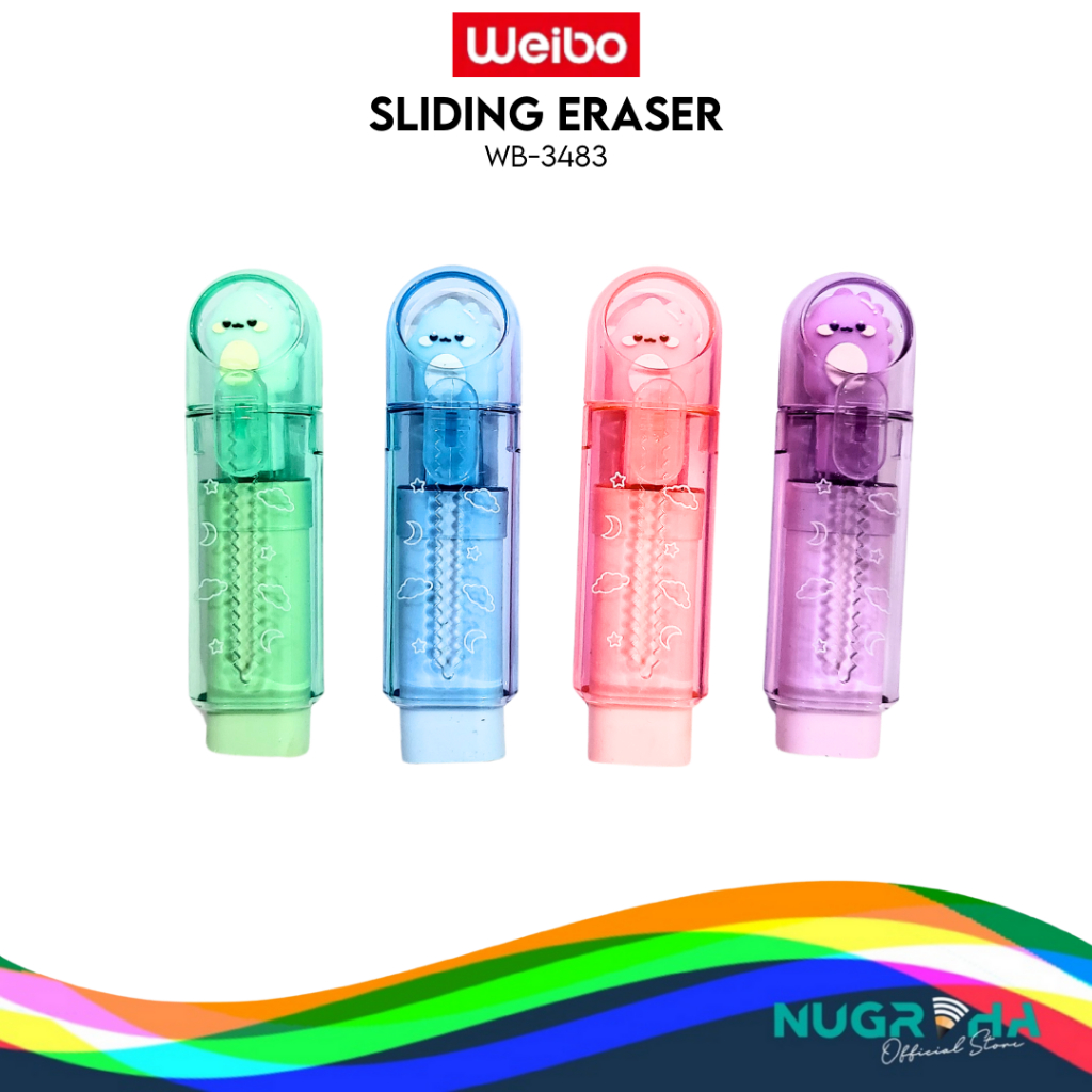 

WEIBO 3483 PENGHAPUS PENSIL MEKANIK SLIDING ERASER DINO LUCU ANAK