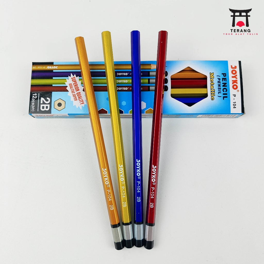 

1Pak Pensil Joyko 2B Metallic Pencil Kayu Superior Quality isi 12pcs P-104