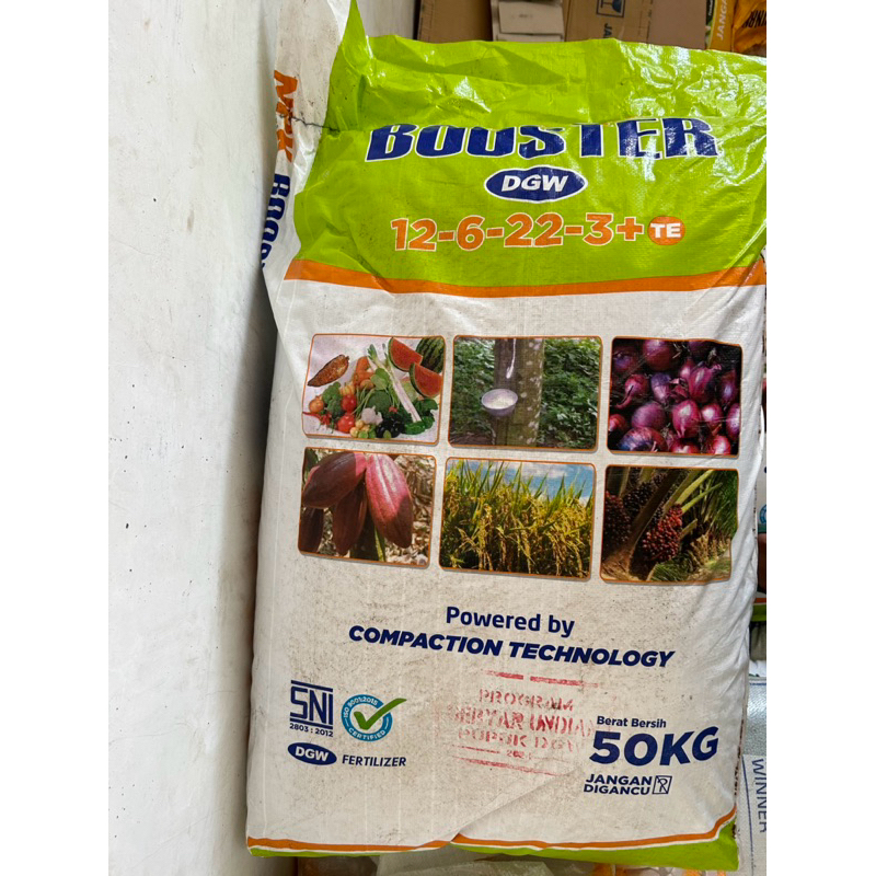 BEST PUPUK NPK BOOSTER DGW 50Kg 1 KARUNG VIA KARGO MURAH