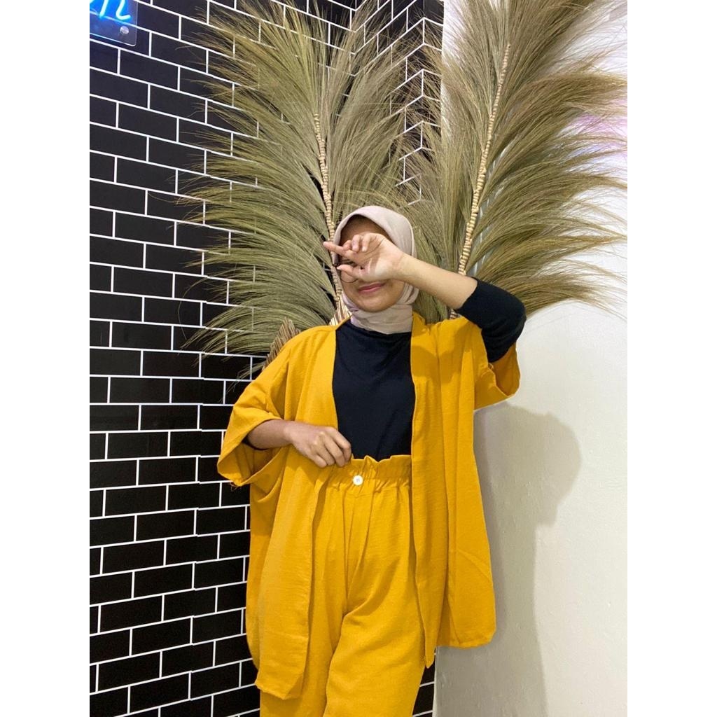 Baju Setelan Wanita Outer Kulot Kekinian One Set Korea Premium Oneset Outer