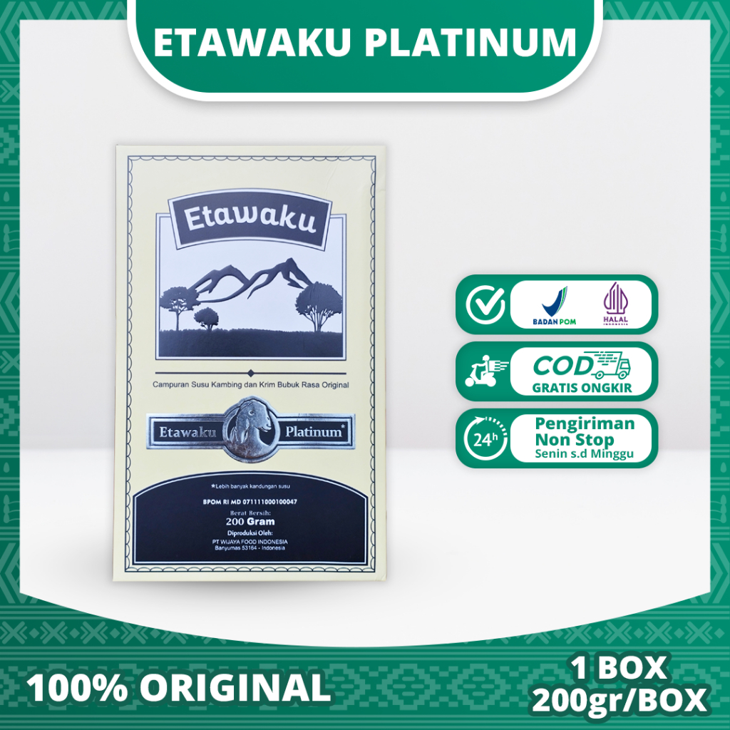 

Etawaku Susu Kambing Etawa Original 100% Asli Untuk Paru-paru Sehat Tulang dan Sendi Kuat 200gr