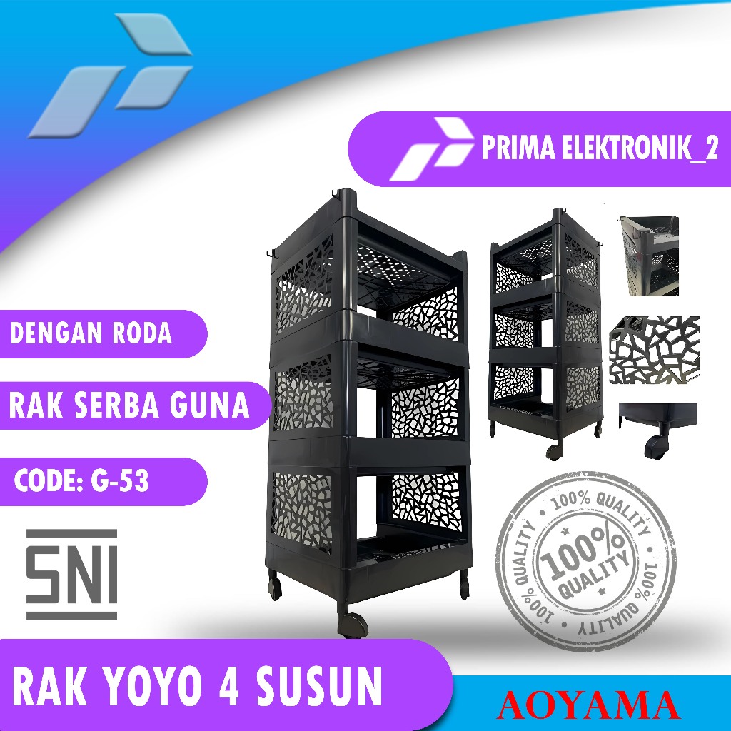 Rak Susun Tingkat Plastik Serbaguna 4 susun/tingkat 5 susun/tingkat PE 2