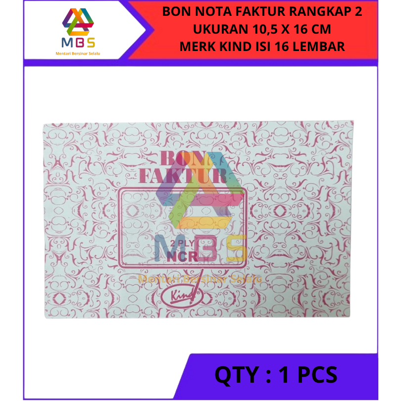 

BON NOTA FAKTUR RANGKAP 2 PLY KECIL UKURAN 10,5 X 16 CM ISI 16 LEMBAR MERK KIND