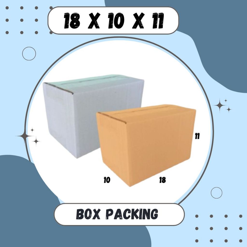 

Box Packing 18x10x11 Kardus A1 Karton Dus Kotak Kemasan Sparepart Jamu Madu Assesoris