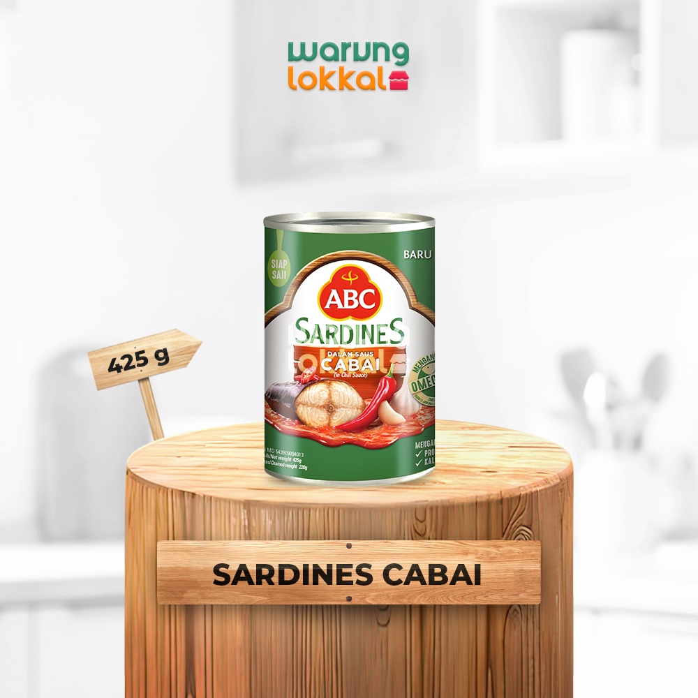 

ABC Sardines Cabai 425g - Warung Lokkal