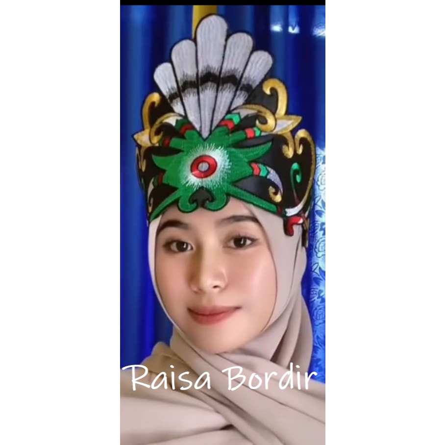 Renda Bordir Aksesoris Tari Ikat Kepala Dayak Batang Garing