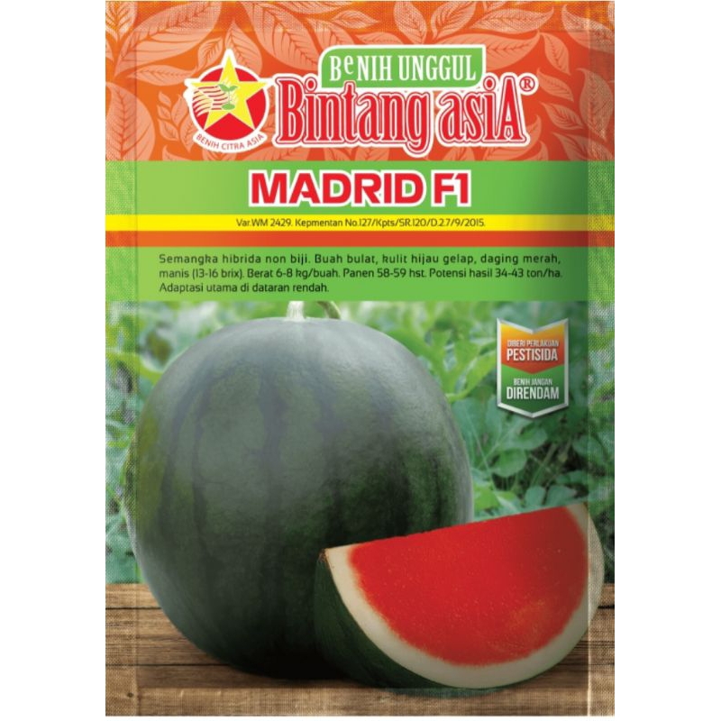 BENIH SEMANGKA NON BIJI MADRID F1 20GR BINTANG ASIA