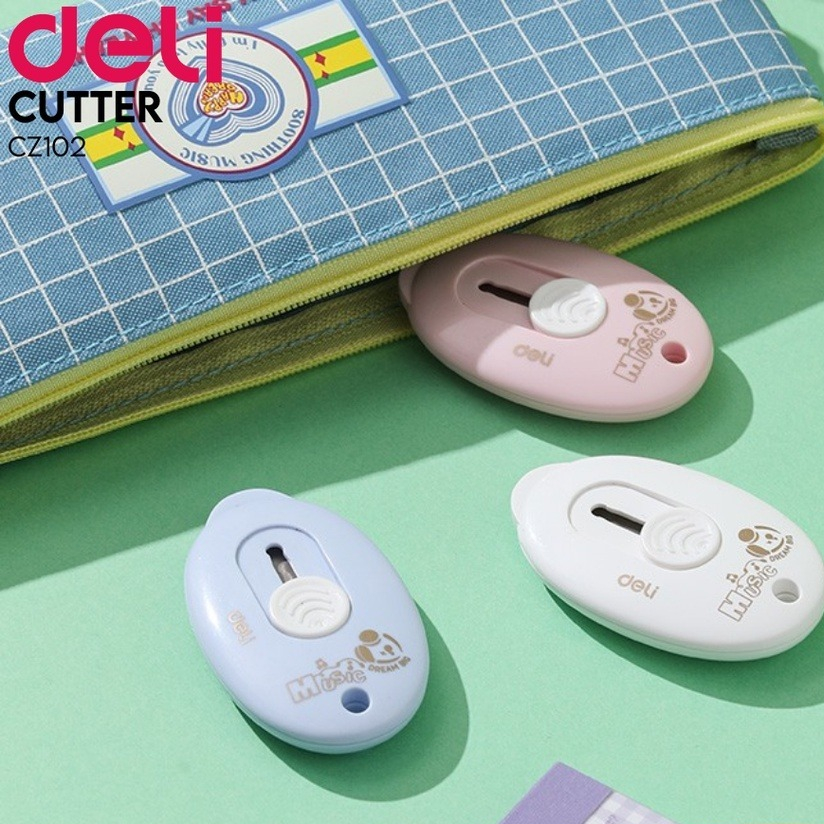 

[DELI X AGNEZ MO] Deli Mini Cutter / Cutter Portable Anti Karat CZ102