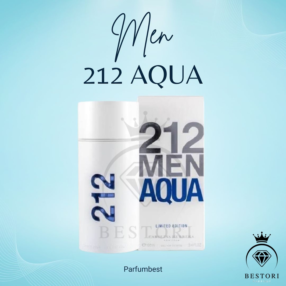 Parfume CAROLINA HERRERA 212 MEN AQUA ASLI - Original Terbaik