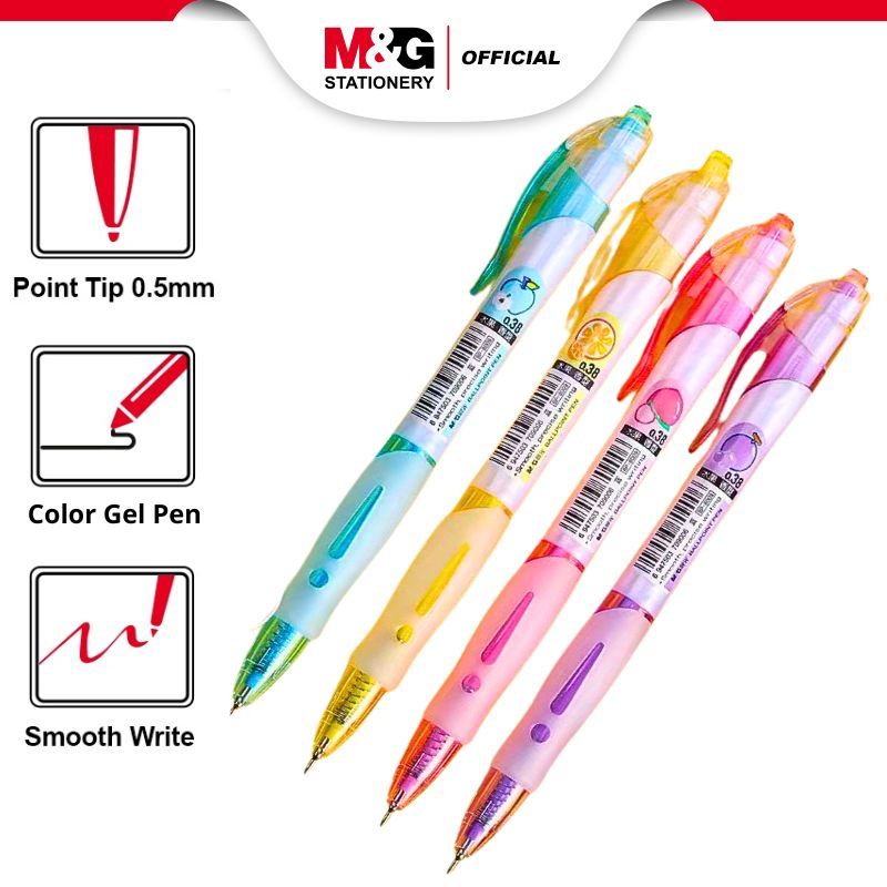 

M&G Fruit Retractable Ball Pen Blue 0.38mm Rasa buah