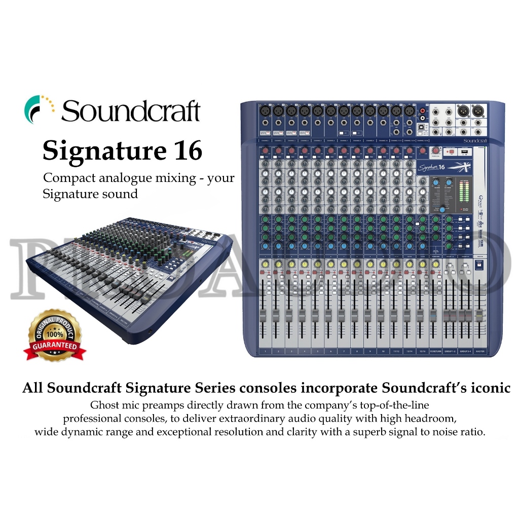 MIXER AUDIO SOUNDCRAFT SIGNATURE 16 / SIGNATURE16 MIXER ORIGINAL 16 CHANNEL