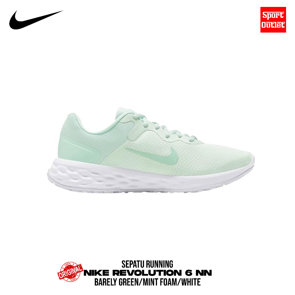 SEPATU RUNNING NIKE REVOLUTION 6 NN - BARELY GREEN/MINT FOAM/WHITE