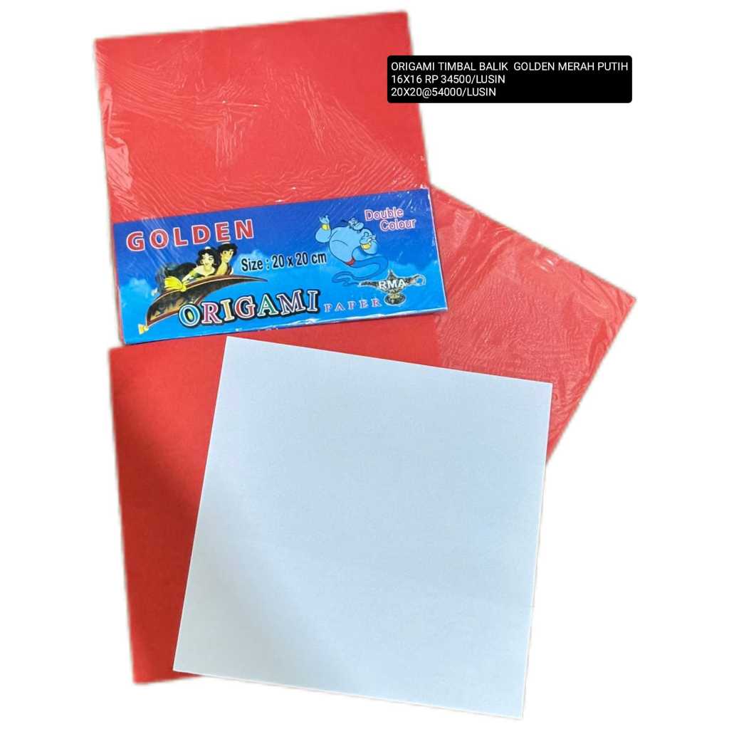 

ORIGAMI GOLDEN MERAH PUTIH KEMERDEKAAN 16X16/ 20X20