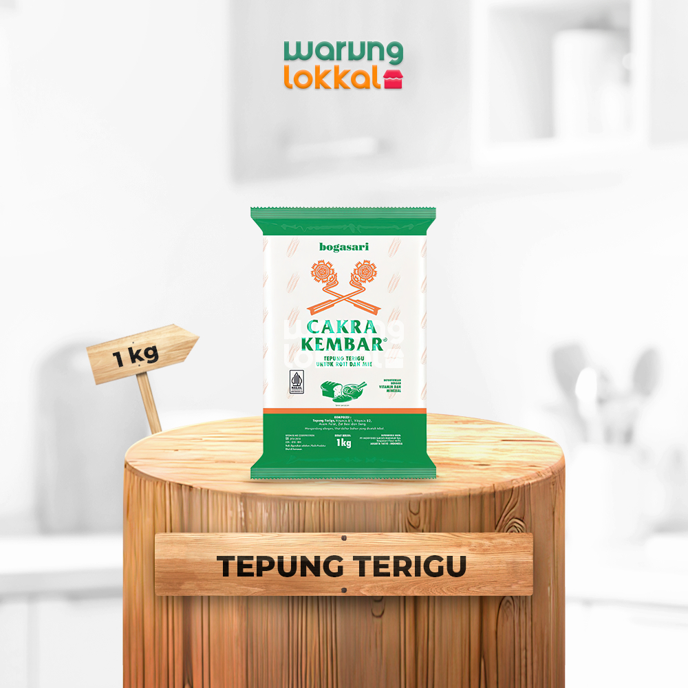 

Tepung Terigu Cakra Kembar 1 Kg - Warung Lokkal