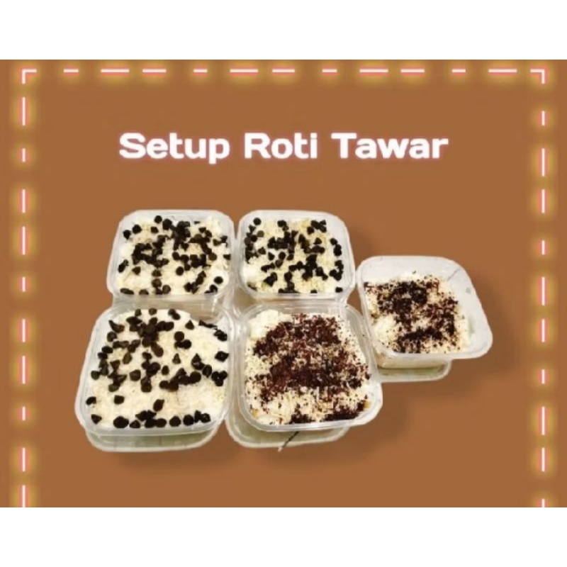 

Setup roti tawar aneka topping