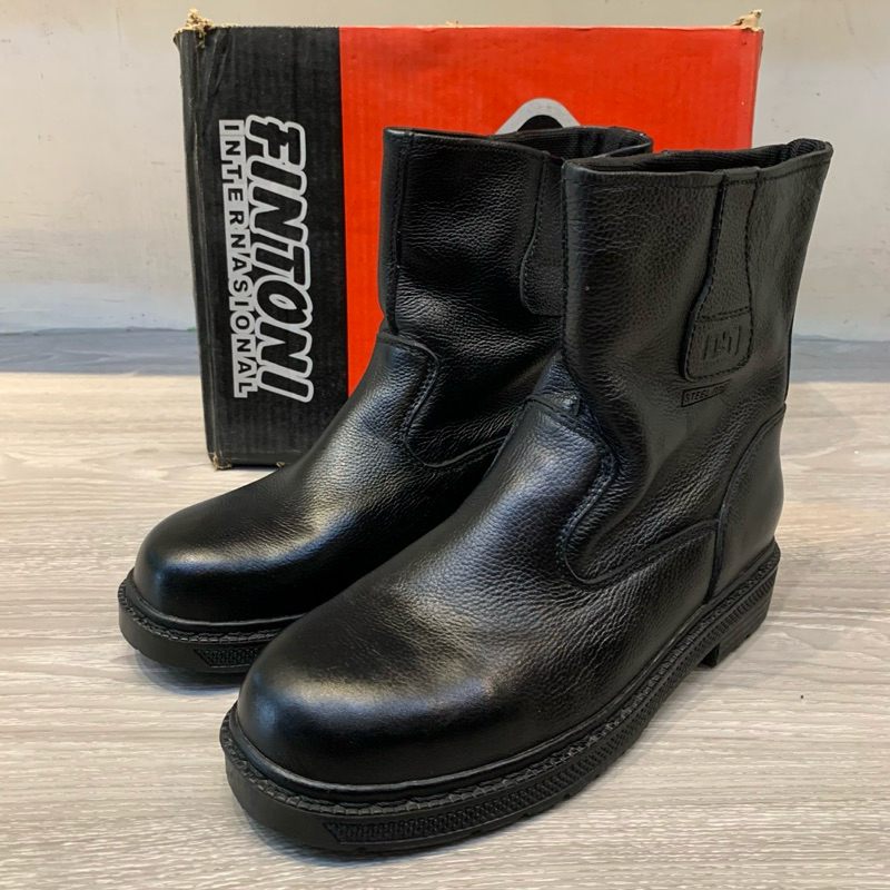 Fintoni - Sepatu Safety Boot Pria Kulit Asli | 6907