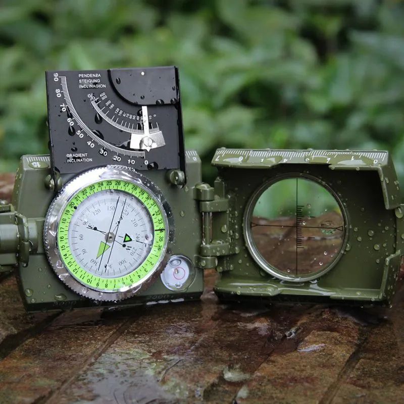 Kompas besi army bidik clinometer kompas outdoor kemah hiking camping pramuka tni brimob polri