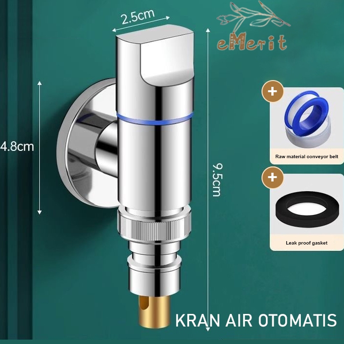 Keran Air Otomatis Penahan Pipa Air Stainless Steel Kran Air / Keran Kran mesin cuci otomatis