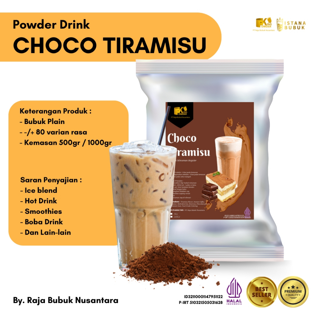 

Bubuk Minuman Choco Tiramisu Bubuk Minuman Coklat Tiramisu Bubuk Minuman rasa Choco Tiramisu