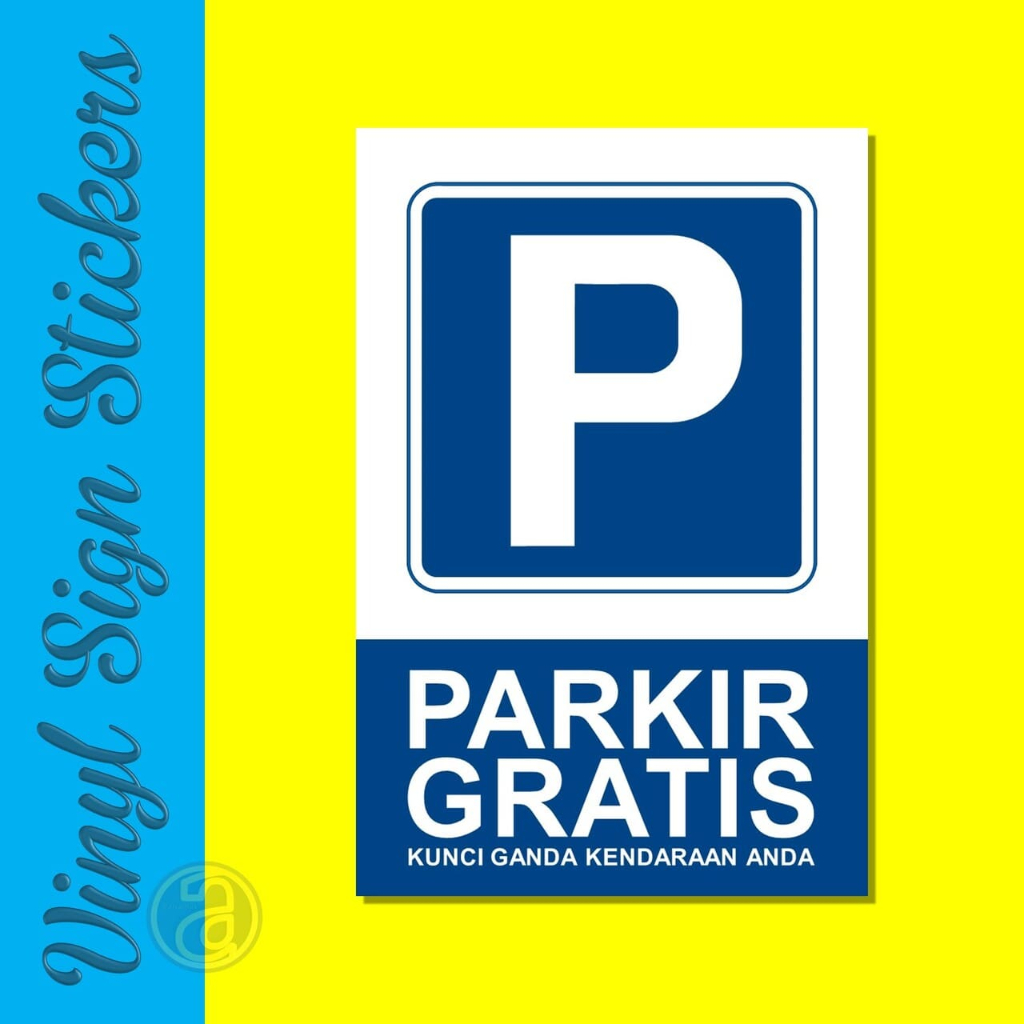 

Stiker Rambu PARKIR GRATIS Vinyl 20x30cm - Bahan Anti Air & Tidak Luntur