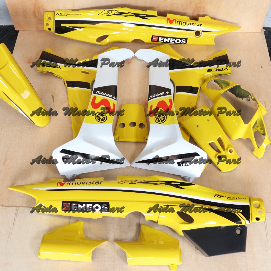 Cover Body Fizr Full Set Movistar Kuning Full Set Halus Kasar Cover Bodi Yamaha Fiz r F1zr