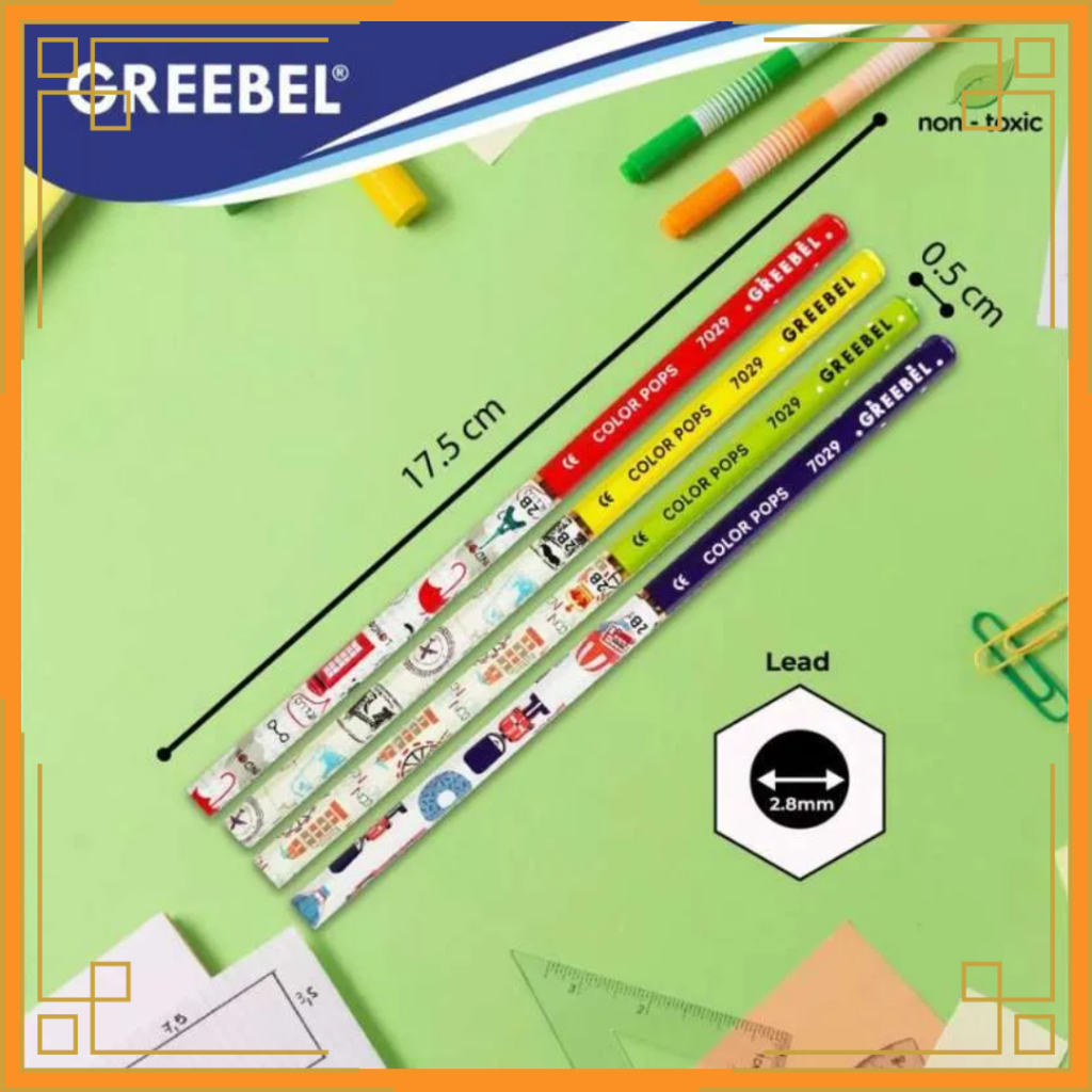 

GREEBEL Pensil 2B pops color 7029 (12 pcs)