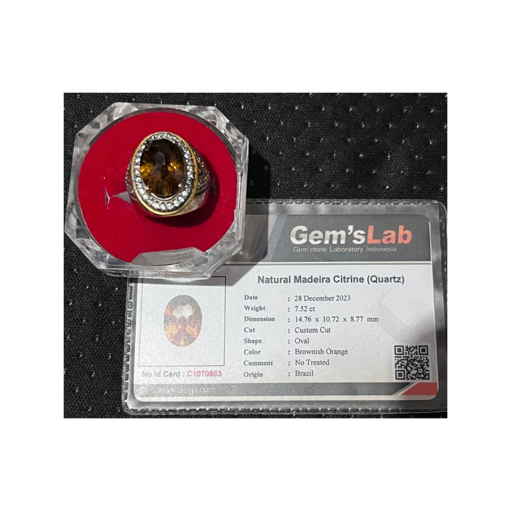 Batu Permata Madeira Citrine