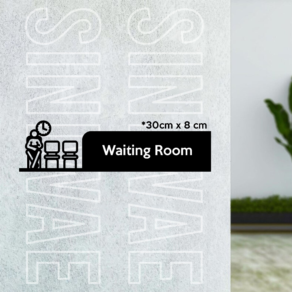 

Sign Akrilik Tebal 3mm Waiting Room Acrylic Signage Hollow UV Print