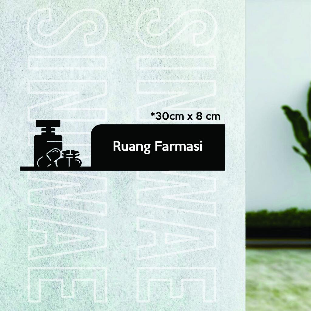 

Sign Akrilik Tebal 3mm Ruang Farmasi Hollow UV Print Sign Board