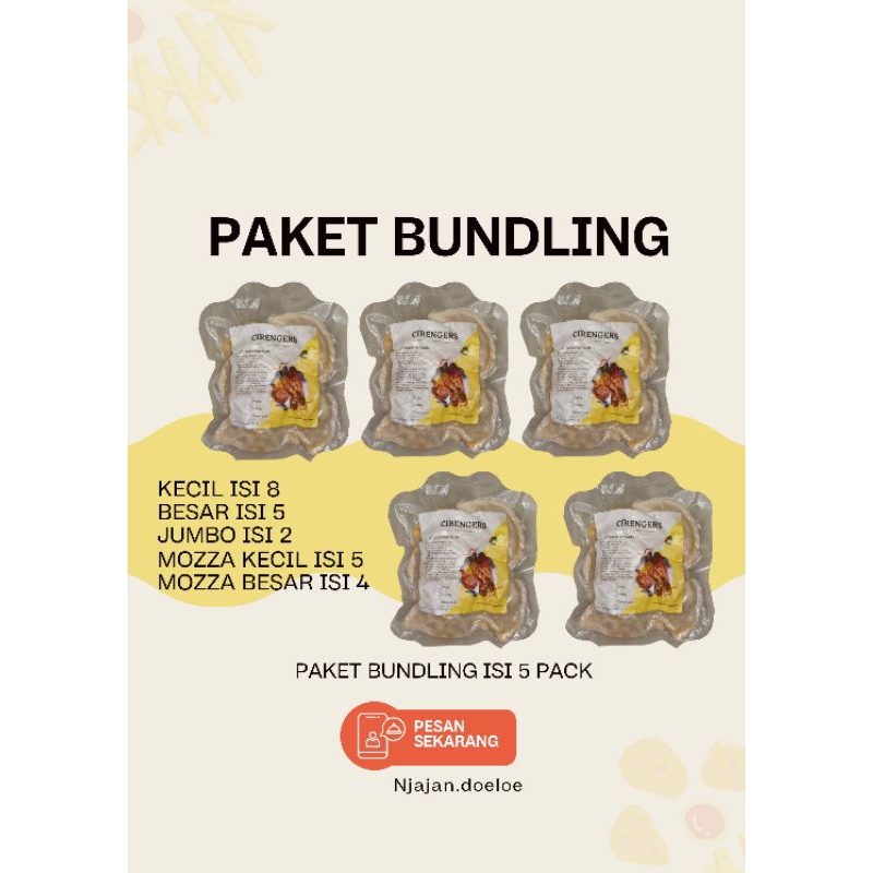 

Njajan doleloe - Paket Hemat Isi 5 pack Cireng Full Varian