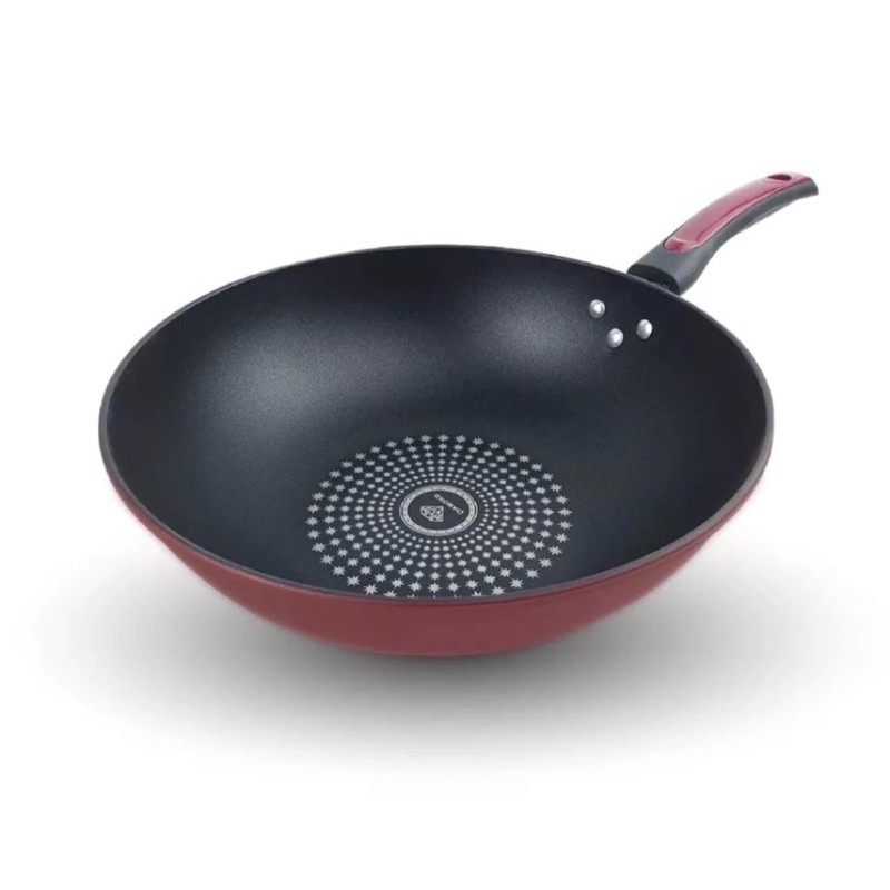 Wajan Diamond 32CM Penggorengan Anti Lengket Batu Medis Wok Pan / Wajan anti Lengket 32CM Frying pan
