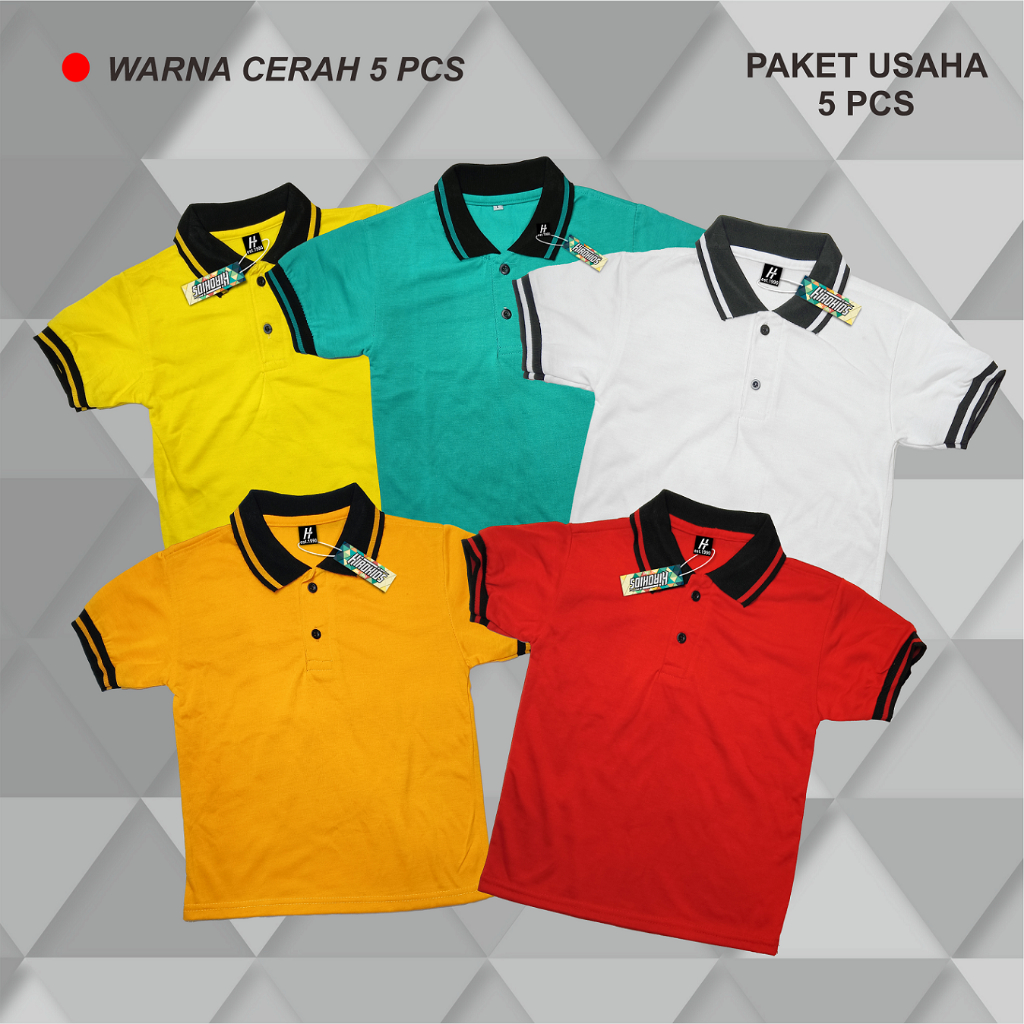 paket usaha kaos polo || kaos polo anak anak polos || kaos kerah polos anak paket usaha