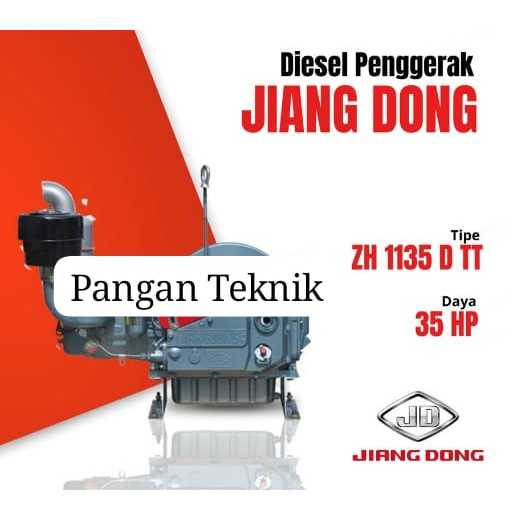 ZH 1135 D TT JD STARTER TANPA TANKI MESIN DIESEL JIANG DONG | Diesel Jiangdong 35 HP Tanpa tangki ZH