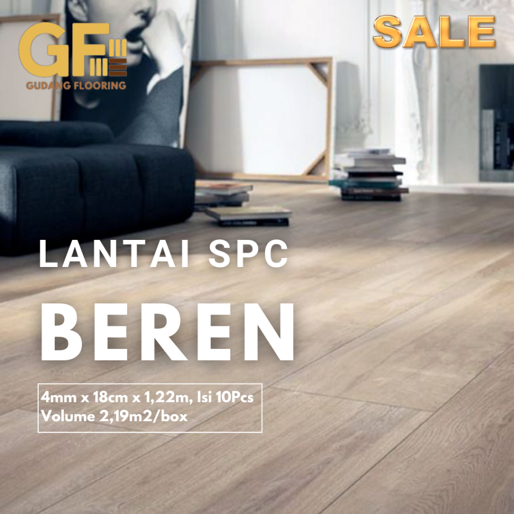Lantai SPC Vinyl Klik BEREN - Click System Flooring Tebal 4mm