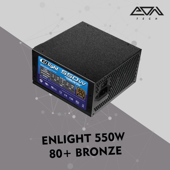 Enlight 550W 80+ Bronze Modular Power Supply | PSU 80 Plus ( Black )