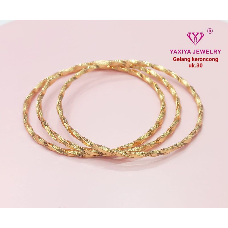Gelang kroncong dewasa Lapis emas Ori (TANGAN PERTMA)