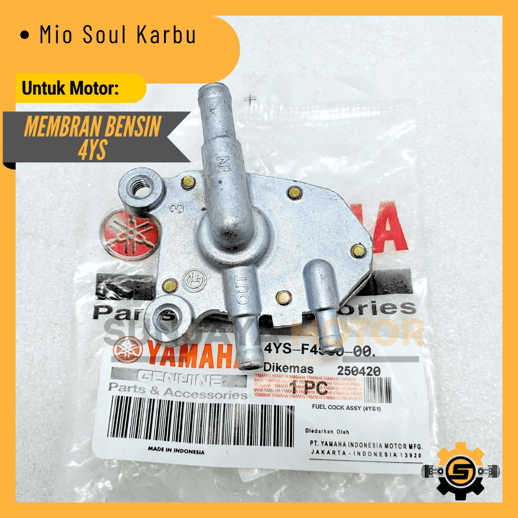 Membran Bensin Original Yamaha 4YS Kran Bensin Mio Soul Karbu Auto Cock Fuel Keran Bensin Ori YGP