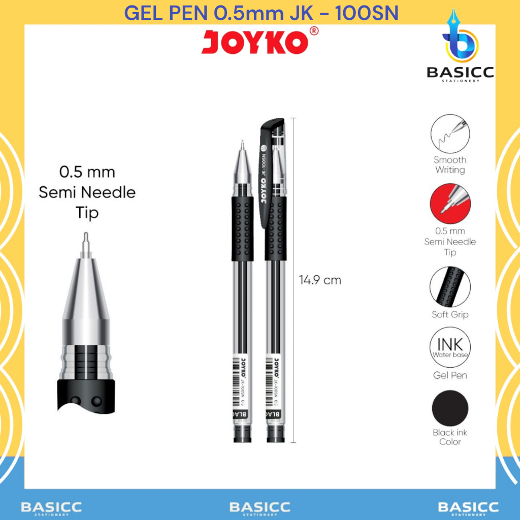 

Joyko Pulpen Gel 0.5mm JK-100 SN | @1Pcs