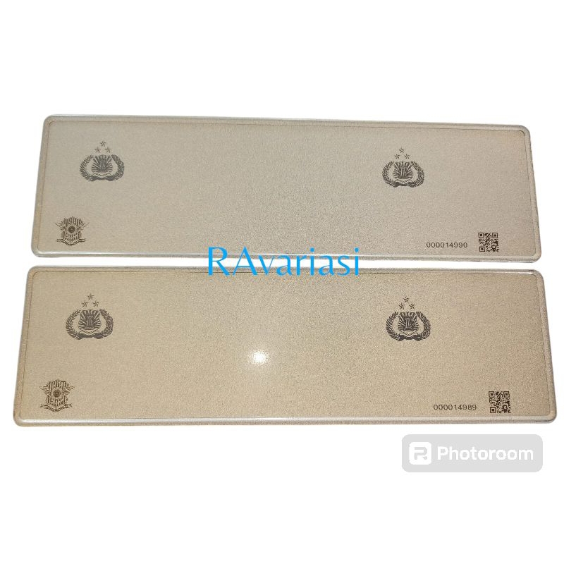 Bahan plat nomor reflektif putih mobil barcode