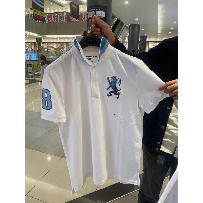 Giordano Polo XS - XXL unisex warna putih