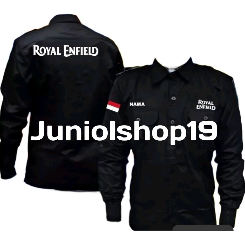 KEMEJA ROYAL  Enfield /seragam royal Enfield/kemeja pdl royal Enfield /kemeja custum bordir