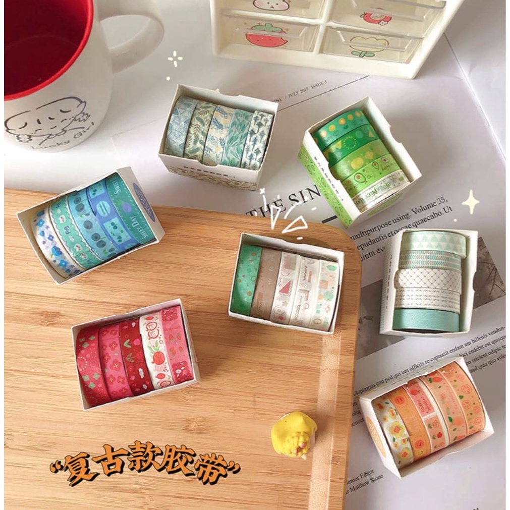 

PRODUCT TERKECE Washi tape set FRESH series DIY decorative stickers 5 rolls