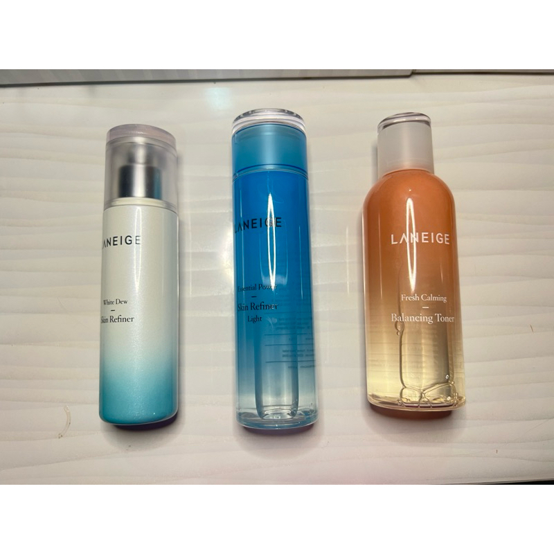 [PRELOVED] laneige fresh calming balancing toner 250ml ; laneige skin refiner essential power 200ml 