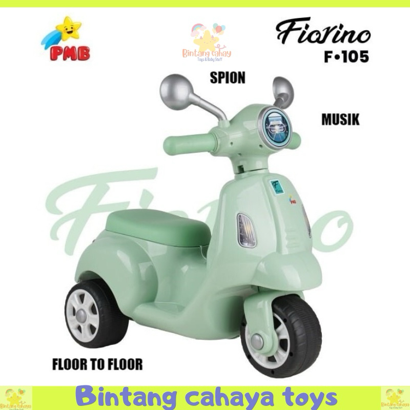 Motor Dorong Vespa Anak PMB F105 Fiorino MB 691 Sepeda roda tiga ride on mainan